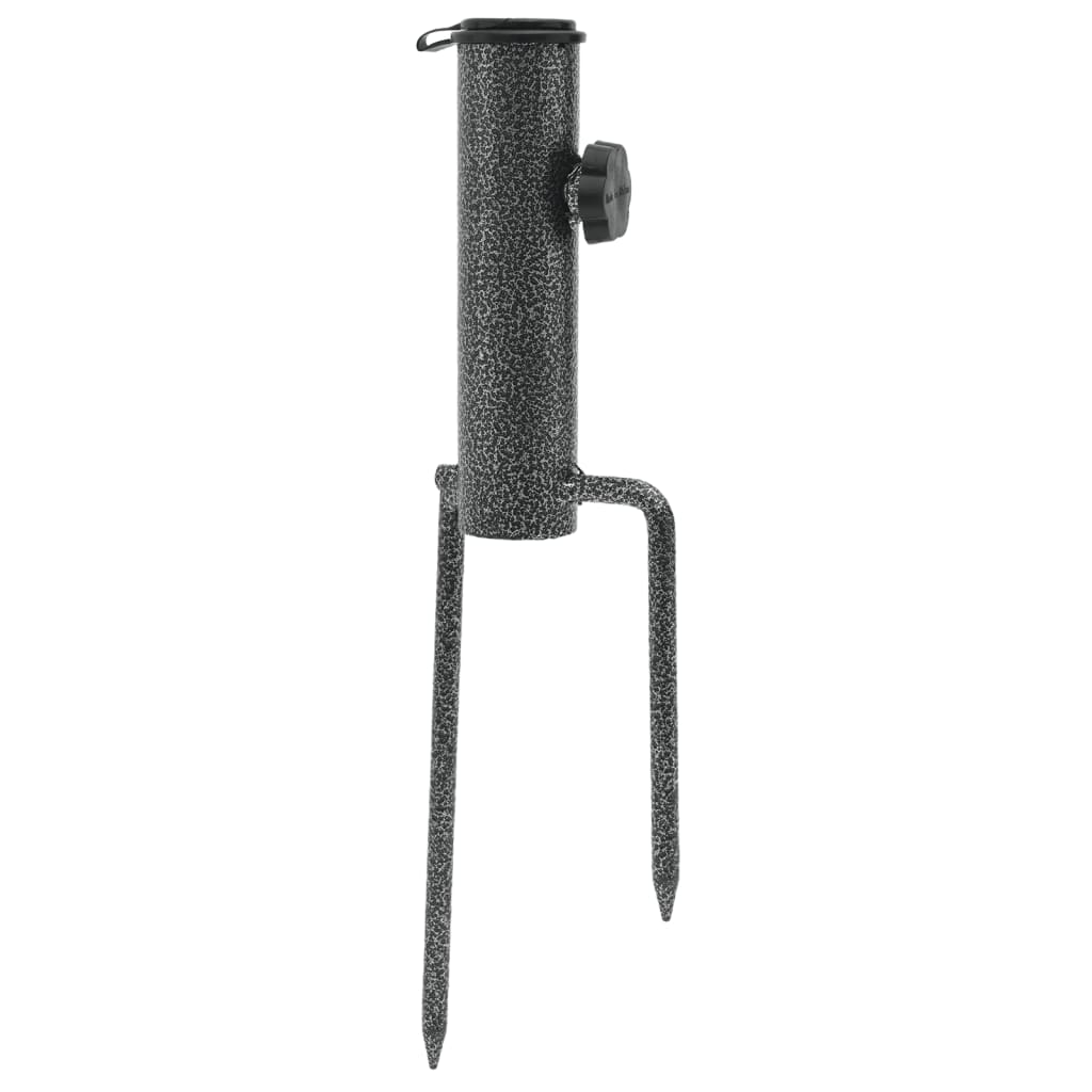 vidaXL Parasol Stands with Spikes 2 pcs 3.5"x13.8" Galvanized Steel-1