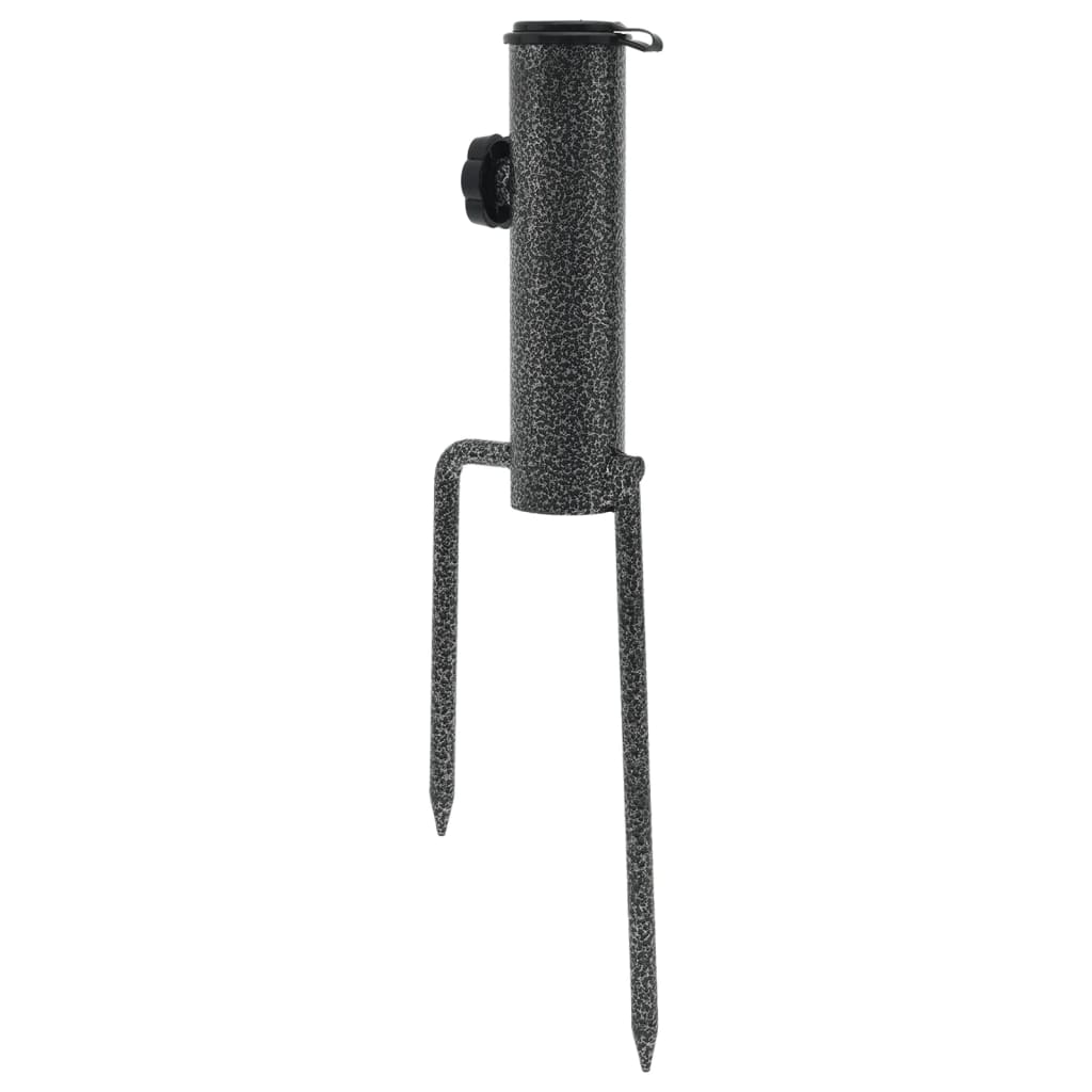 vidaXL Parasol Stands with Spikes 2 pcs 3.5"x13.8" Galvanized Steel-2