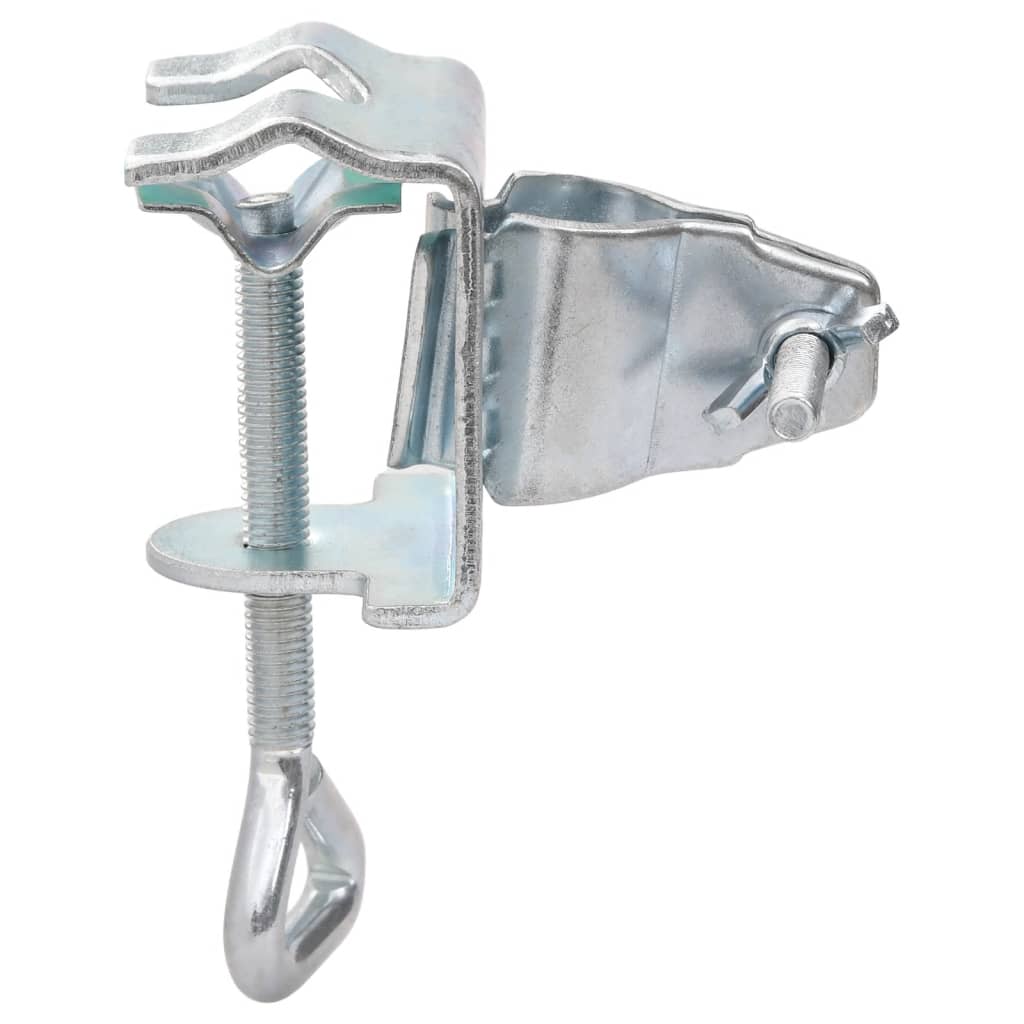 vidaXL Umbrella Clamps for Balcony 2 pcs 1.3" Galvanized Steel-4