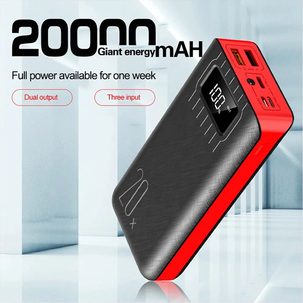 (Copy) 20000mAh External Battery Power Bank Dual USB With LED Flashlight